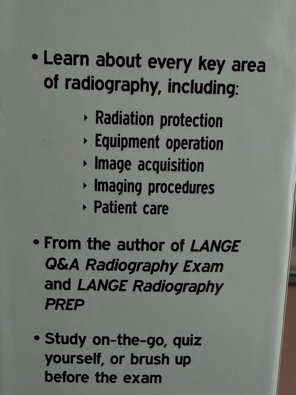 LANGE Radiography Review Flashcards - ARRT